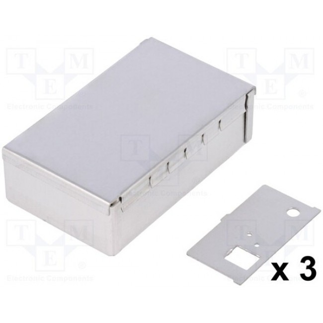 372.16, Tin Plated Steel PCB Mounting Enclosure, 83 x 50 x 26mm