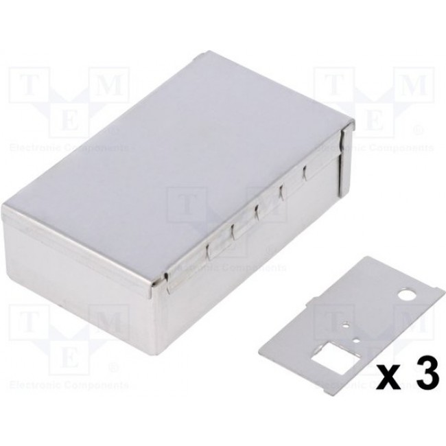 372.16, Tin Plated Steel PCB Mounting Enclosure, 83 x 50 x 26mm