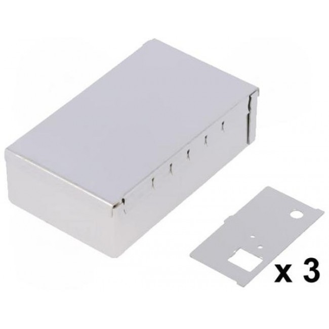 372.16, Tin Plated Steel PCB Mounting Enclosure, 83 x 50 x 26mm