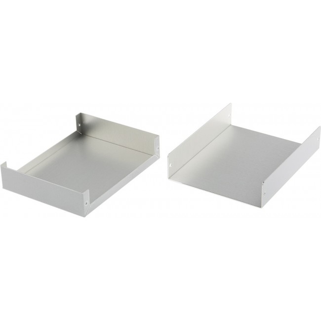 MB11-3-14, MB Series Silver Aluminium Enclosure, Silver Lid, 140 x 110 x 30mm