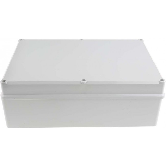 Grey ABS Enclosure, IP65, IK09, Grey Lid, 283 x 193.2 x 96.7mm