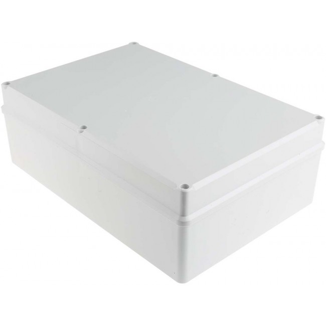 Grey ABS Enclosure, IP65, IK09, Grey Lid, 283 x 193.2 x 96.7mm