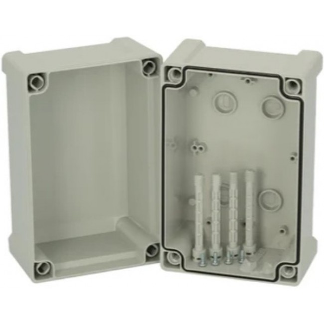 TA 191213, TA Series Grey ABS Enclosure, IP65, IK07, Grey Lid, 187 x 122 x 134mm