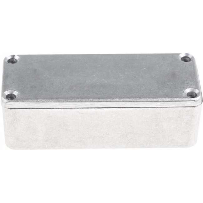 Silver Die Cast Aluminium Enclosure, Silver Lid, 89.1 x 35 x 30.3mm