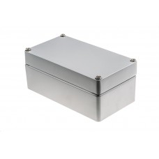 Grey Die Cast Aluminium Enclosure, IP66, Grey Lid, 220 x 120 x 90mm