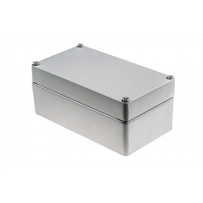 Grey Die Cast Aluminium Enclosure, IP66, Grey Lid, 220 x 120 x 90mm