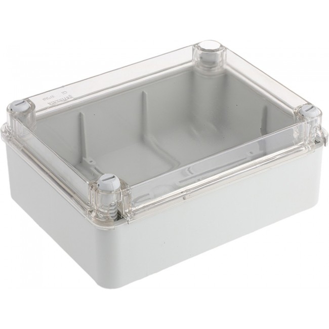 Grey ABS Enclosure, IP55, Grey Lid, 200 x 155 x 80mm