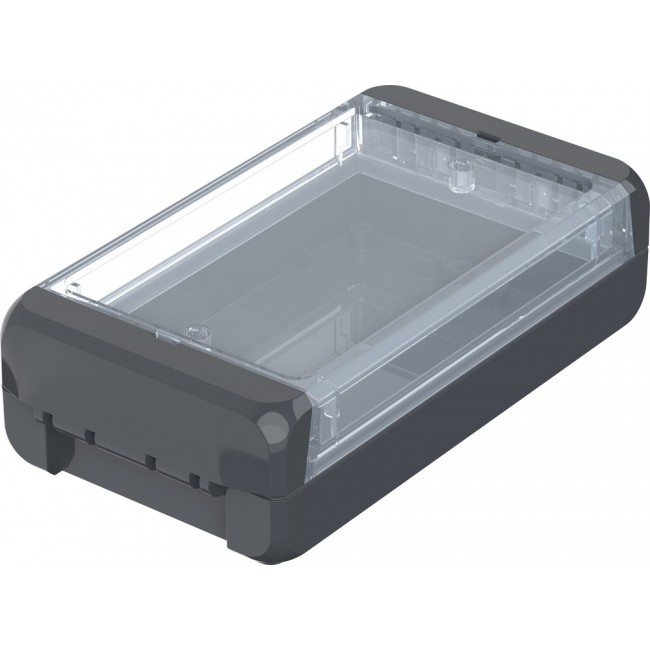 96023144 B 140804 PC-V0-G-7024, Bocube Series Polycarbonate General Purpose Enclosure, IP66, IP68, Flanged, 151 x 80 x 40mm