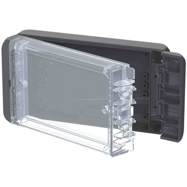 96023144 B 140804 PC-V0-G-7024, Bocube Series Polycarbonate General Purpose Enclosure, IP66, IP68, Flanged, 151 x 80 x 40mm