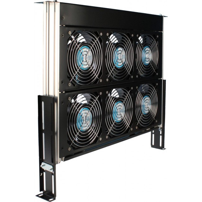 OAT600, Rack Fan Tray, AC, 6 Fans, 660 CFM 19.00" L x 19.00" W x 1.75" H (482.6mm x 482.6mm x 44.4mm)