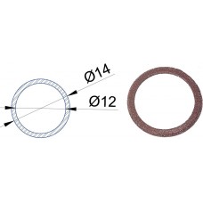 Диаметр 14/12 мм. Толщина 0,7-0,8 мм. Прокладка силиконовая электропроводящая для защиты от электромагнитных помех.