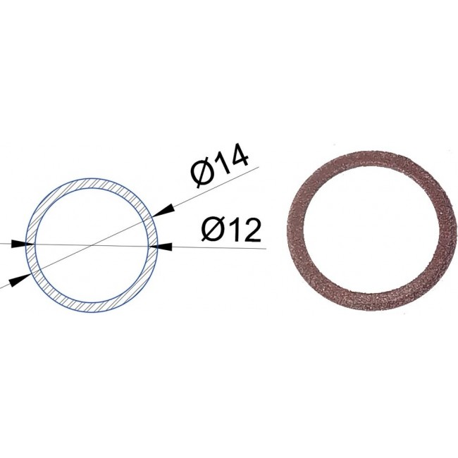 Диаметр 14/12 мм. Толщина 0,7-0,8 мм. Прокладка силиконовая электропроводящая для защиты от электромагнитных помех.