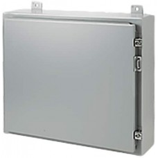 A161608LP, Continuous Hinge Enclosure with Clamps LP Type 12, 16x16x8, Gray, Mild Steel