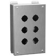 1435MSSK, Electrical Enclosures Pushbutton Encl - 9 PB x 22.5mm 9.50 x 6.25 x 3.00" - 304 Stainless