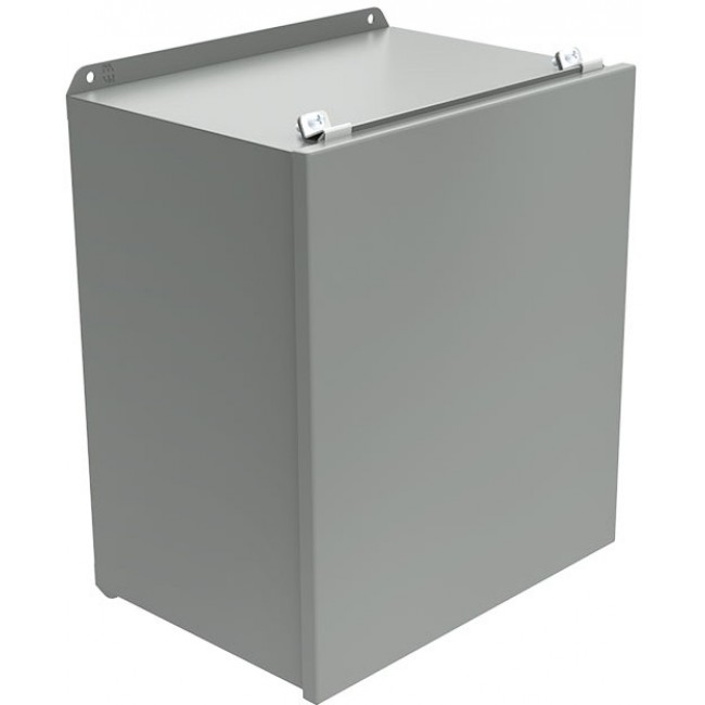 HJ161410HLP, Electrical Enclosures N4,12 J Box Hinged - 16x14x10" - Steel/Gray