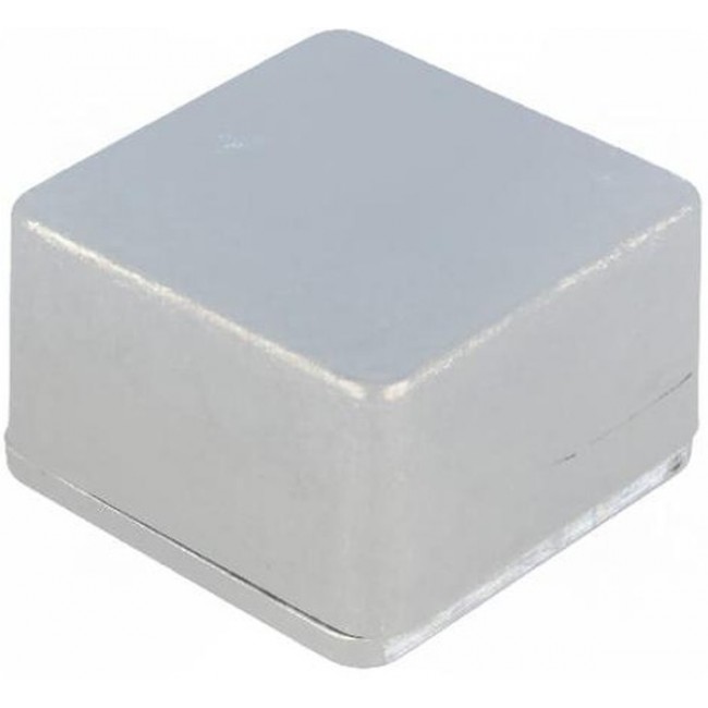 1590LB, 1590 Series Natural Die Cast Aluminium Enclosure, IP54, Natural Lid, 50.5 x 50.5 x 31mm