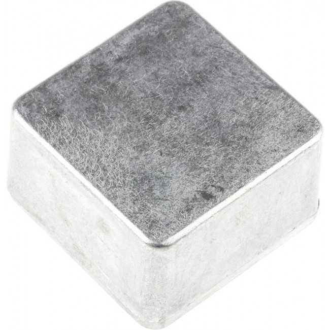 1590LB, 1590 Series Natural Die Cast Aluminium Enclosure, IP54, Natural Lid, 50.5 x 50.5 x 31mm