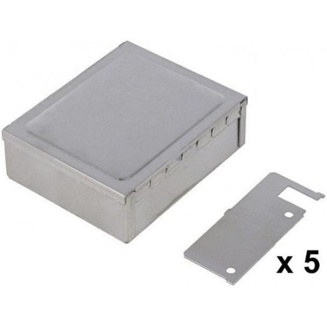 392.16, Tin Plated Steel PCB Mounting Enclosure, 83 x 68 x 28mm