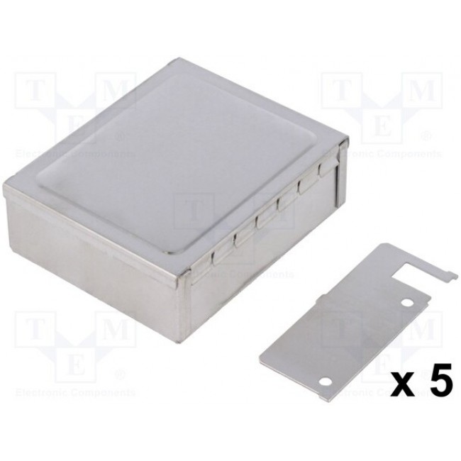 392.16, Tin Plated Steel PCB Mounting Enclosure, 83 x 68 x 28mm