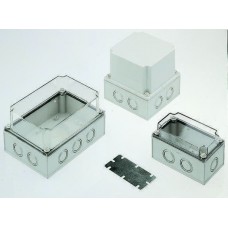 PCM 100/100 T ENCLOSURE, Enclosure MNX 130x100x80mm Light Grey / Smoked Grey Polycarbonate IP67