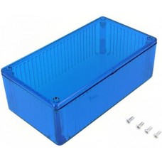 1591DTBU, Enclosures, Boxes, & Cases Polycarbonate 5.9x3.2x1.8" IceBlue