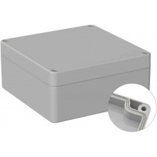 Grey ABS General Purpose Enclosure, IP66, IK07, Grey Lid, 120 x 122 x 55mm