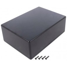 TW13-7-18B, TW Series Black ABS Enclosure, IP40, Black Lid, 125 x 175 x 65mm