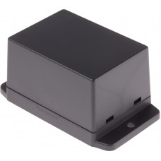 Black ABS Enclosure, Flanged, Black Lid, 70 x 50 x 42mm