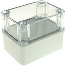 PC B 85 T ENCLOSURE, Piccolo Series Grey Polycarbonate Enclosure, IP66, IP67, Transparent Lid, 110 x 80 x 85mm