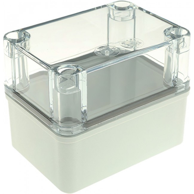 PC B 85 T ENCLOSURE, Piccolo Series Grey Polycarbonate Enclosure, IP66, IP67, Transparent Lid, 110 x 80 x 85mm