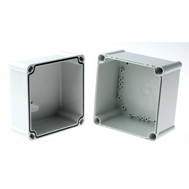 PC 1919 18 G ENCLOSURE, SOLID PC Series Grey Polycarbonate Enclosure, IP66, IP67, Grey Lid, 188 x 188 x 180mm