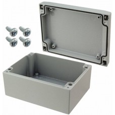 041216080, Box Metal, Aluminum Gray Cover Included 6.299" L x 4.724" W (160.00mm x 120.00mm) X 3.189" (81.00mm)