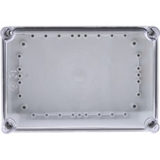 EKJB 130 T + EKJVT, EK Series Grey Polycarbonate Enclosure, IP66, IP67, Flanged, Transparent Lid, 280 x 190 x 130mm