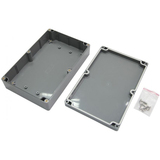 RND 455-00212, RND Series Dark Grey ABS Enclosure, IP65, Dark Grey Lid, 222 x 146 x 55mm