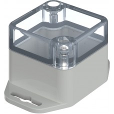 07705054 XM 050504 G WL 7035, Euromas X Series Light Grey Polycarbonate Enclosure, IP66, IP68, IK07, Flanged, Clear Lid, 44.8 x 44.8 x 40.1m