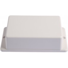 White ABS Enclosure, IP40, Flanged, White Lid, 127 x 70.6 x 35.5mm